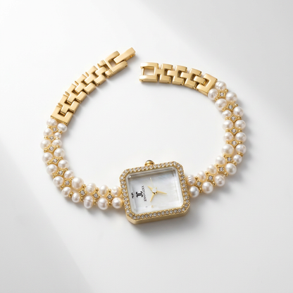 Montre en perles naturelles