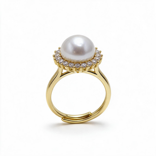 Bague Marguerite en Perle Naturelle