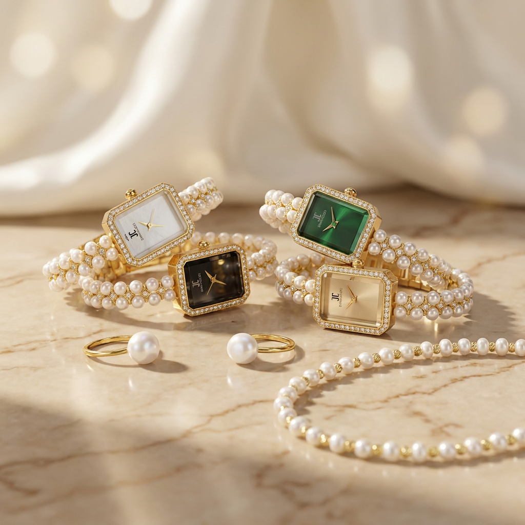 Montre en perles naturelles
