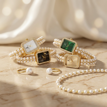 Montre en perles naturelles